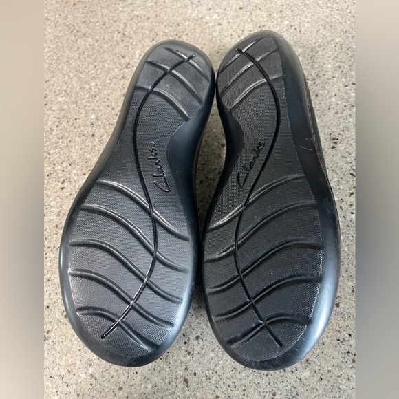 Clark’s Women’s Ashland Bubble Black Leather Loafers Size 9W Ortholite Footbed - Picture 8 of 10